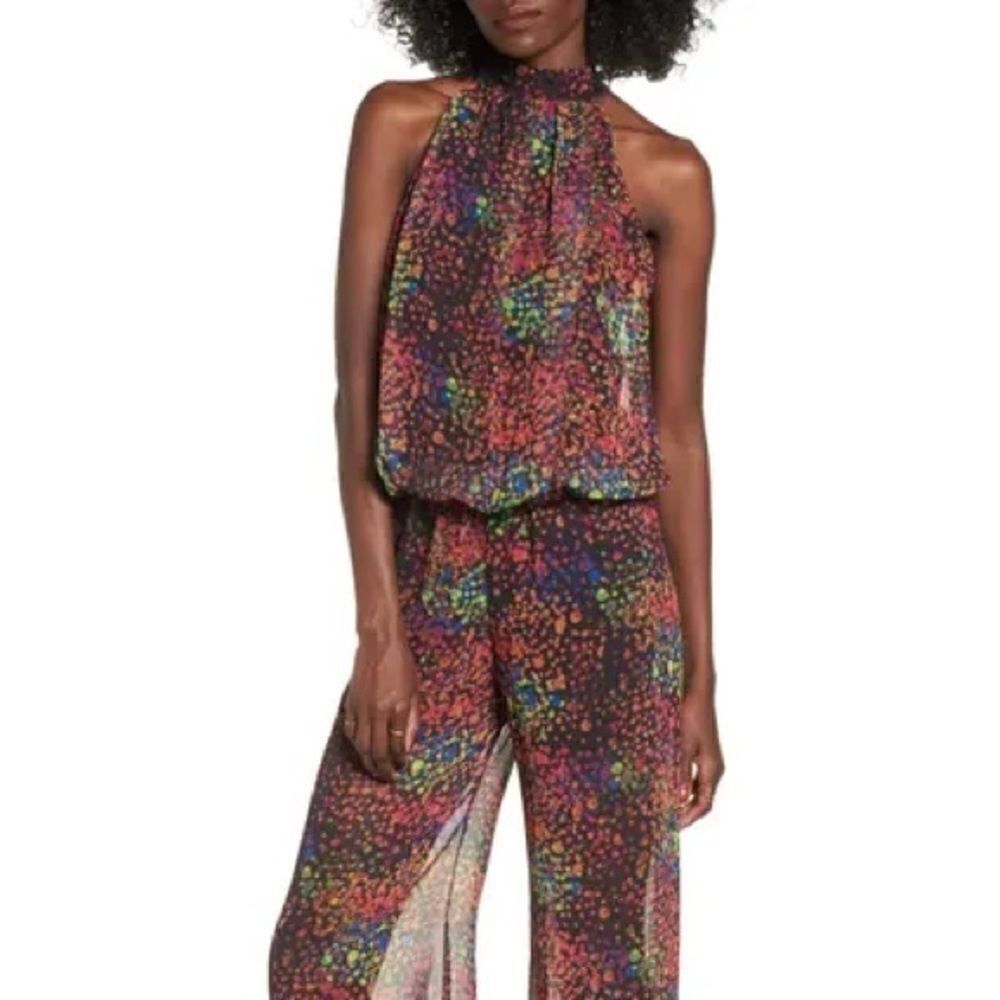 Sentimental New York halter chiffon jumpsuit